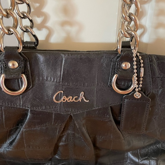 Black Coach Leather Bag - Picture 2 of 6